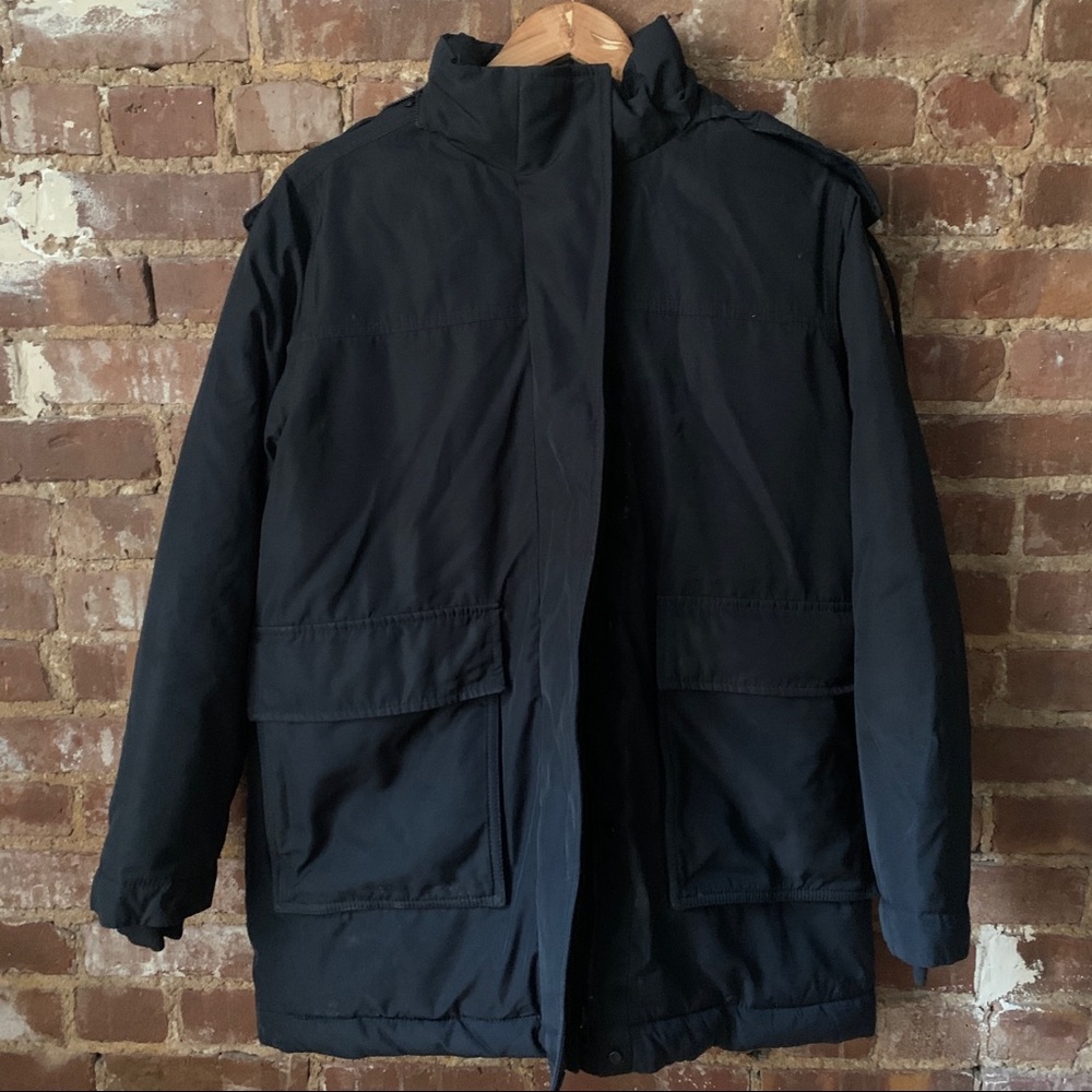 Everlane Black ReNew Oversized Parka Medium